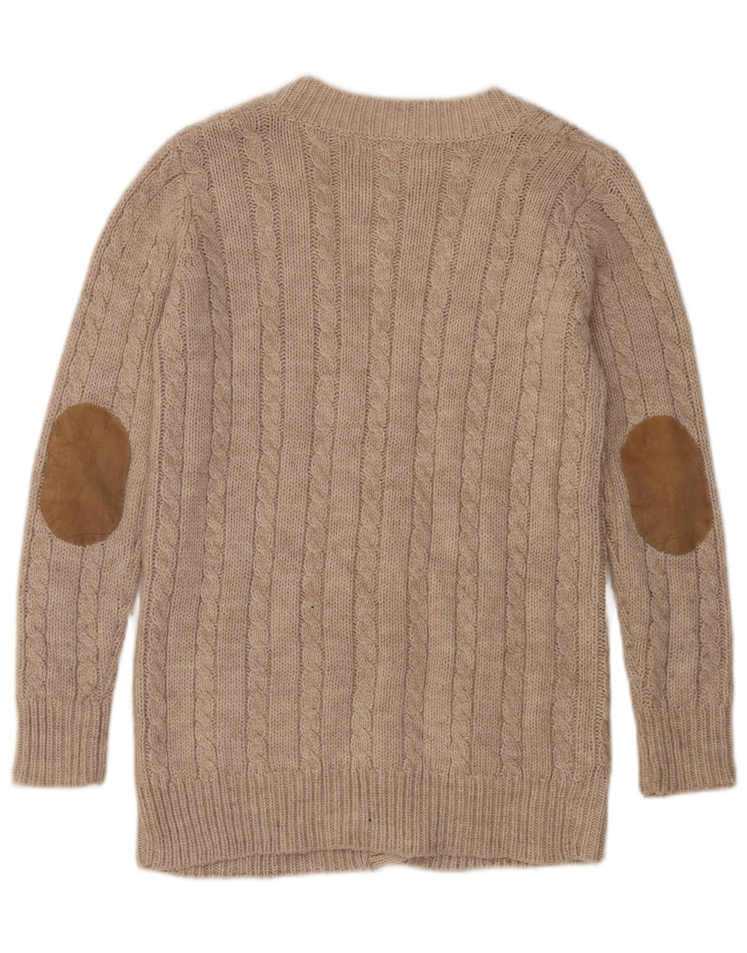 Zara Womens Cardigan Sweater UK 14 Medium Beige Acrylic