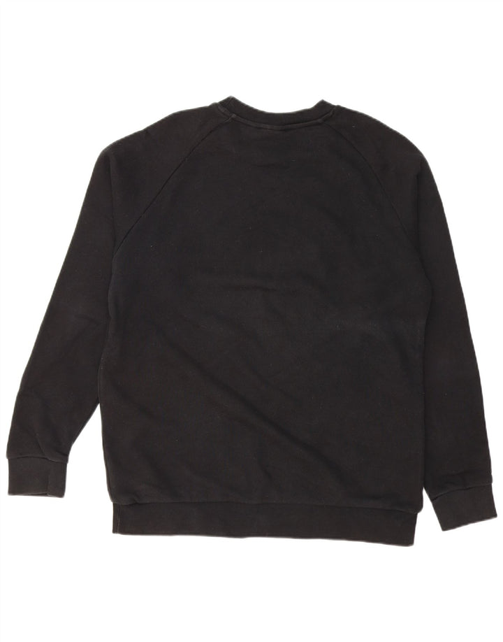 ADIDAS Mens Graphic Sweatshirt Jumper Medium Black Cotton