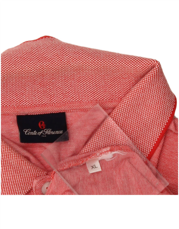 CONTE OF FLORENCE Mens Polo Shirt XL Red