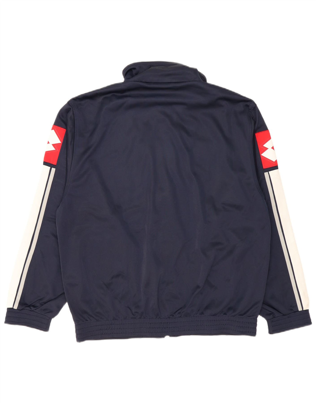 Lotto Mens Graphic Tracksuit Top Jacket XL Navy Blue Colourblock Polyester