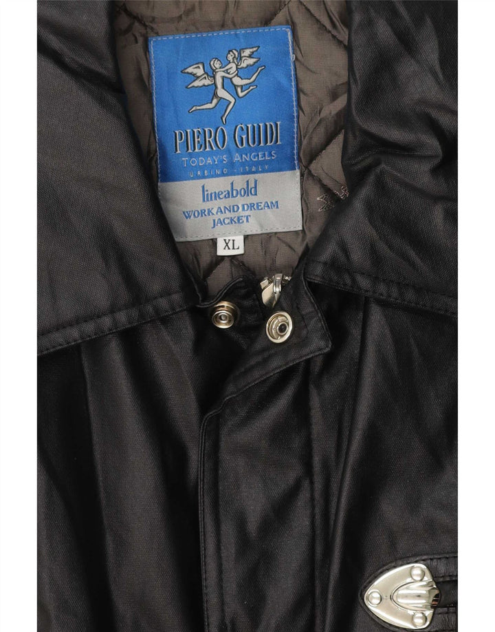 Piero Guidi Mens Utility Jacket UK 42 XL Black