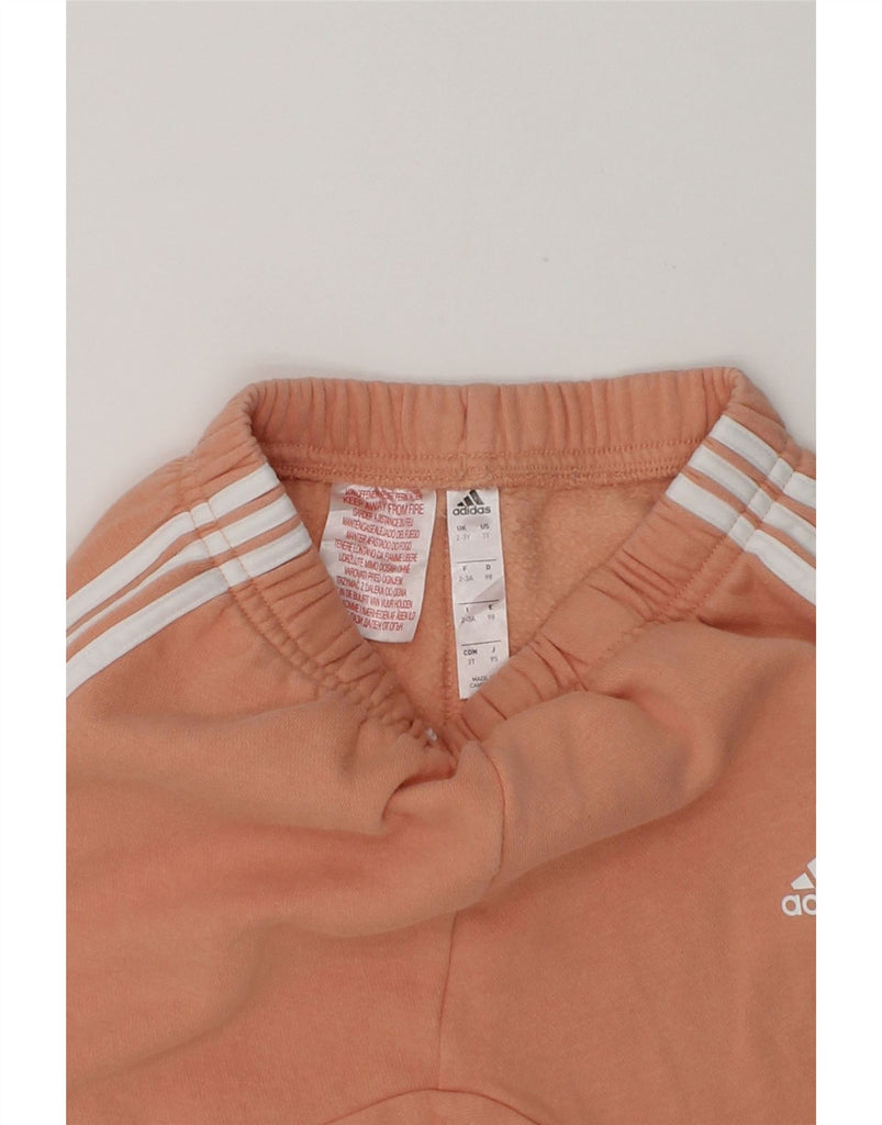 ADIDAS Girls Tracksuit Trousers Joggers 2-3 Years Brown Cotton | Vintage Adidas | Thrift | Second-Hand Adidas | Used Clothing | Messina Hembry 