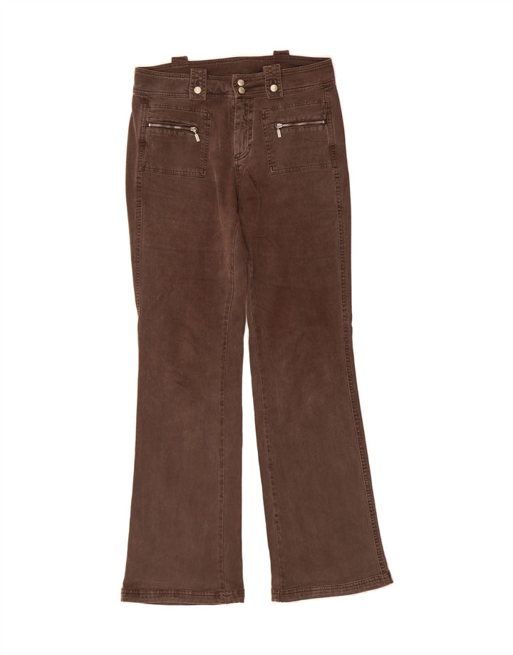 TRUSSARDI Womens Bootcut Casual Trousers IT 40 Small W28 L30 Brown Vintage Trussardi and Second-Hand Trussardi from Messina Hembry 