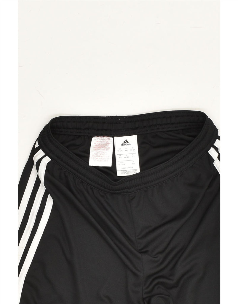 ADIDAS Boys Climalite Sport Shorts 11-12 Years Black Polyester | Vintage Adidas | Thrift | Second-Hand Adidas | Used Clothing | Messina Hembry 