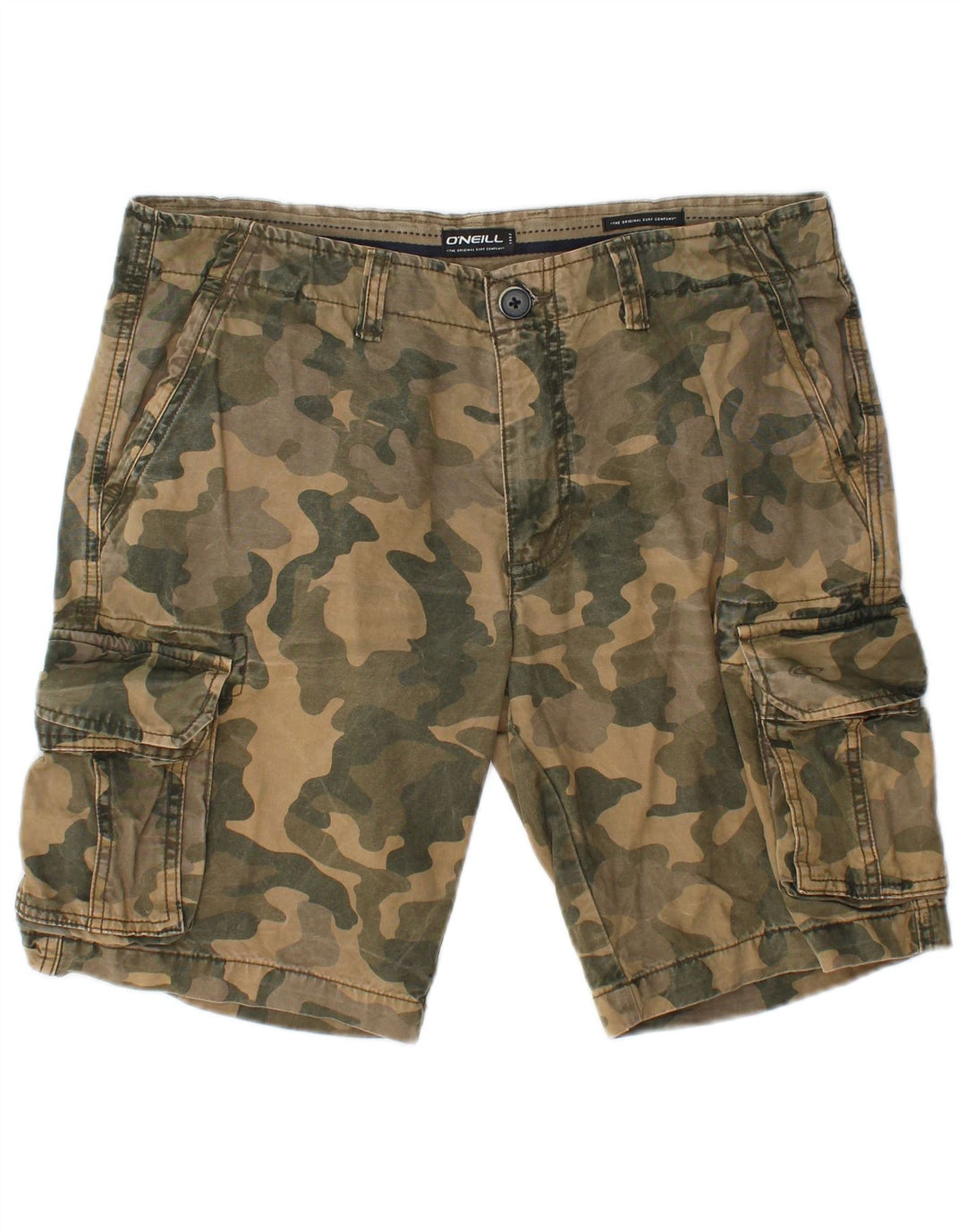 O'NEILL Mens Cargo Shorts W31 Medium Green Camouflage