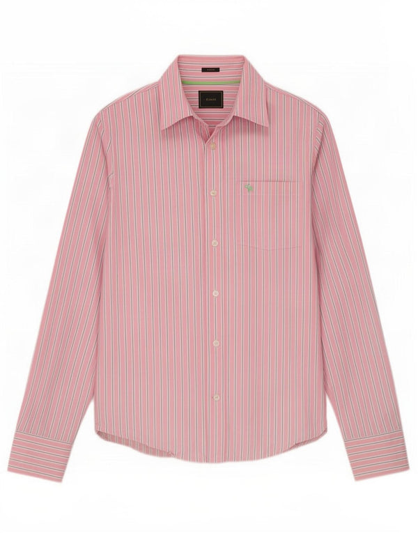 Abercrombie & Fitch Mens Muscle Shirt Medium Pink Pinstripe Cotton