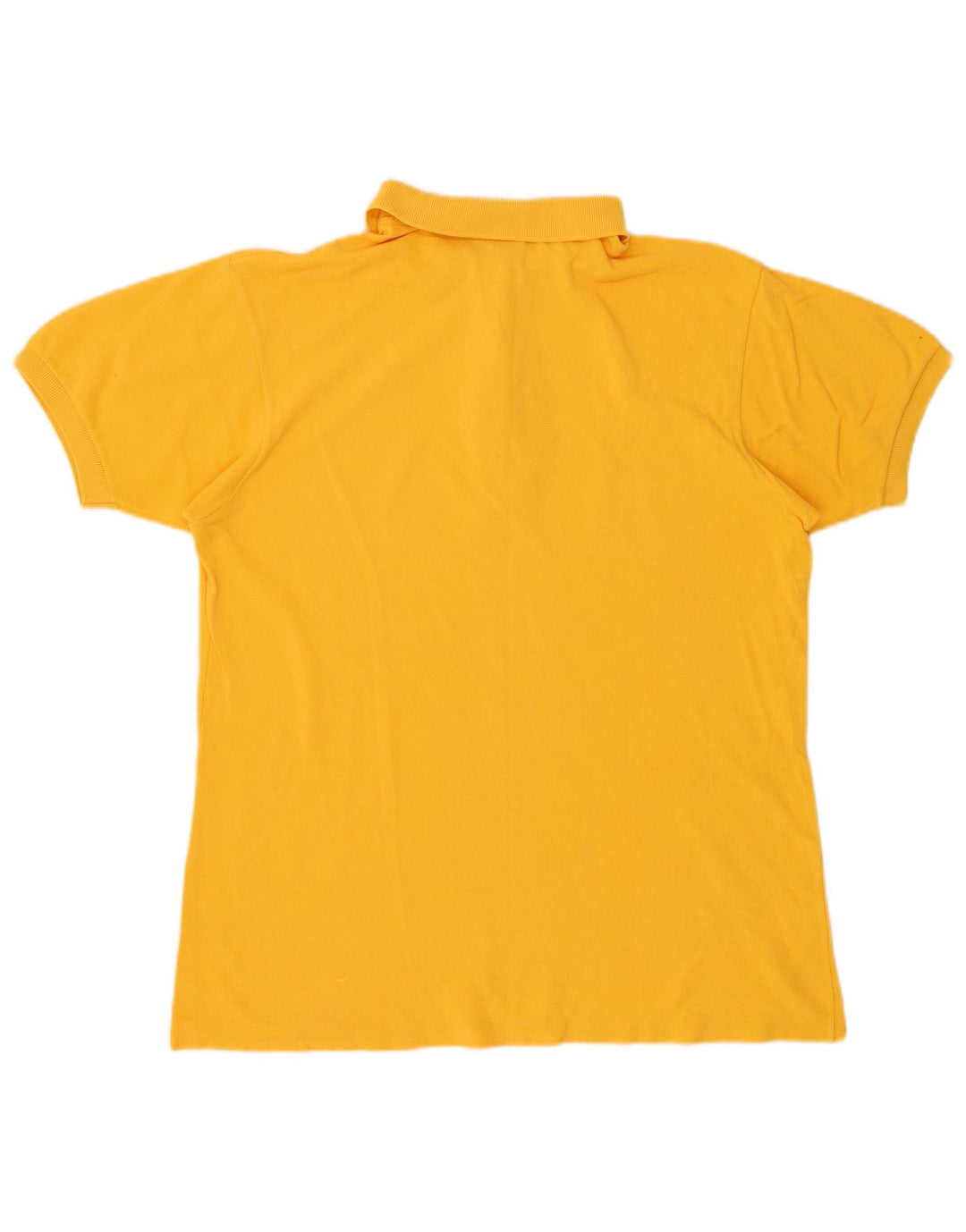 LACOSTE Womens Polo Shirt Size 44 Large Yellow Cotton