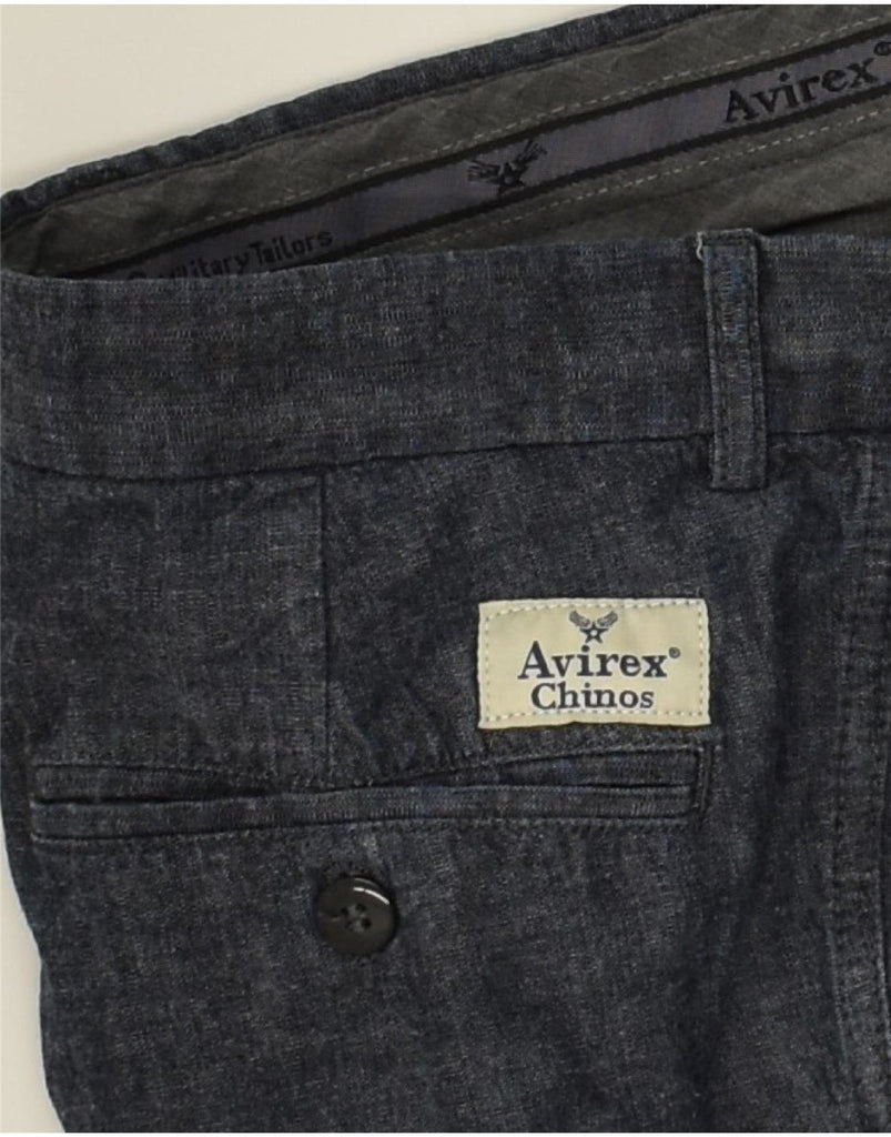 AVIREX Mens Straight Chino Trousers W38 L33 Navy Blue Cotton Vintage Avirex and Second-Hand Avirex from Messina Hembry 