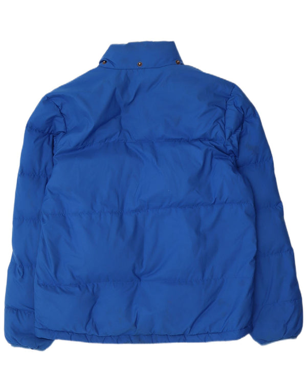 Adidas Mens Padded Jacket UK 38 Medium Blue Polyester
