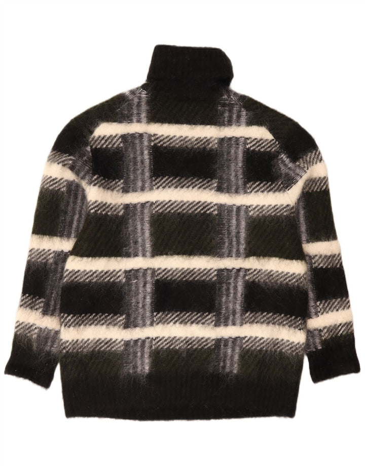 Cos Womens Oversized Roll Neck Jumper Sweater UK 14 Medium Black Plaid