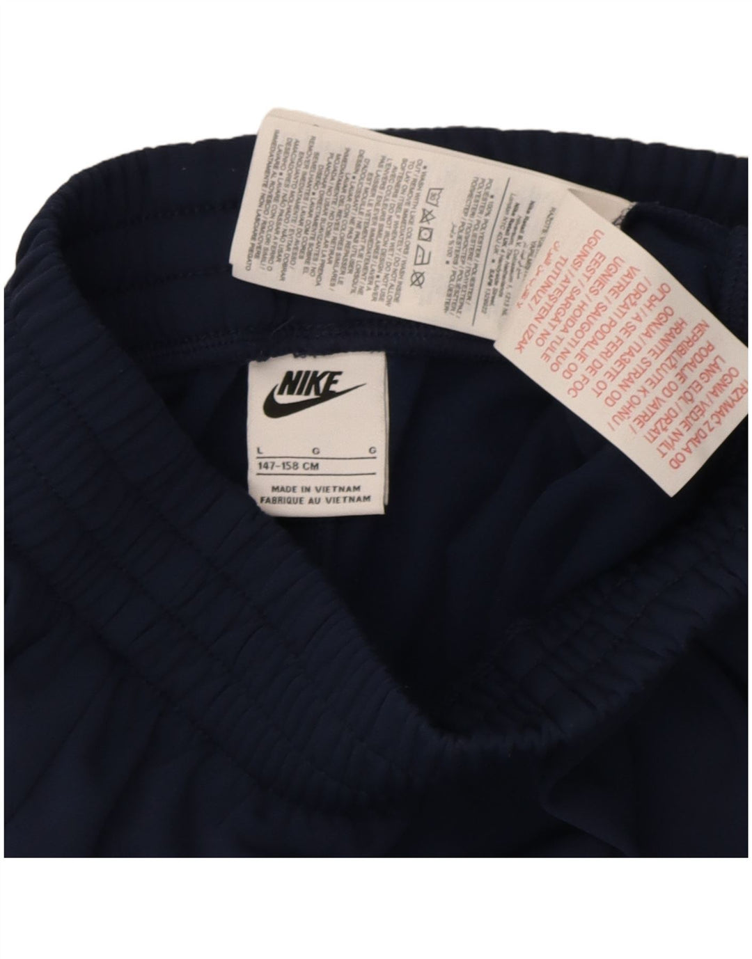 Nike Boys Tracksuit Trousers Joggers 12-13 Years Large Navy Blue Polyester