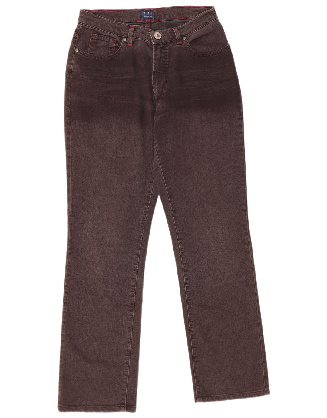 Trussardi Womens Straight Jeans W30 L29 Brown Cotton
