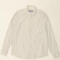 JULES Mens Fitted Shirt XL White Spotted Cotton Vintage Jules and Second-Hand Jules from Messina Hembry 