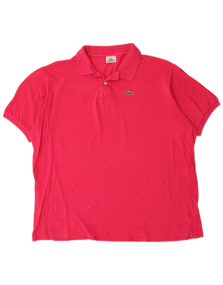 LACOSTE Mens Polo Shirt Size 9 5XL Pink Cotton
