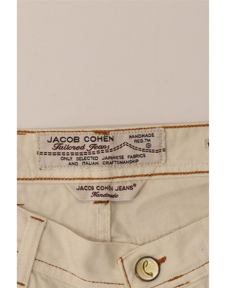 Jacob Cohen Mens Straight Jeans W35 L34 Beige Cotton