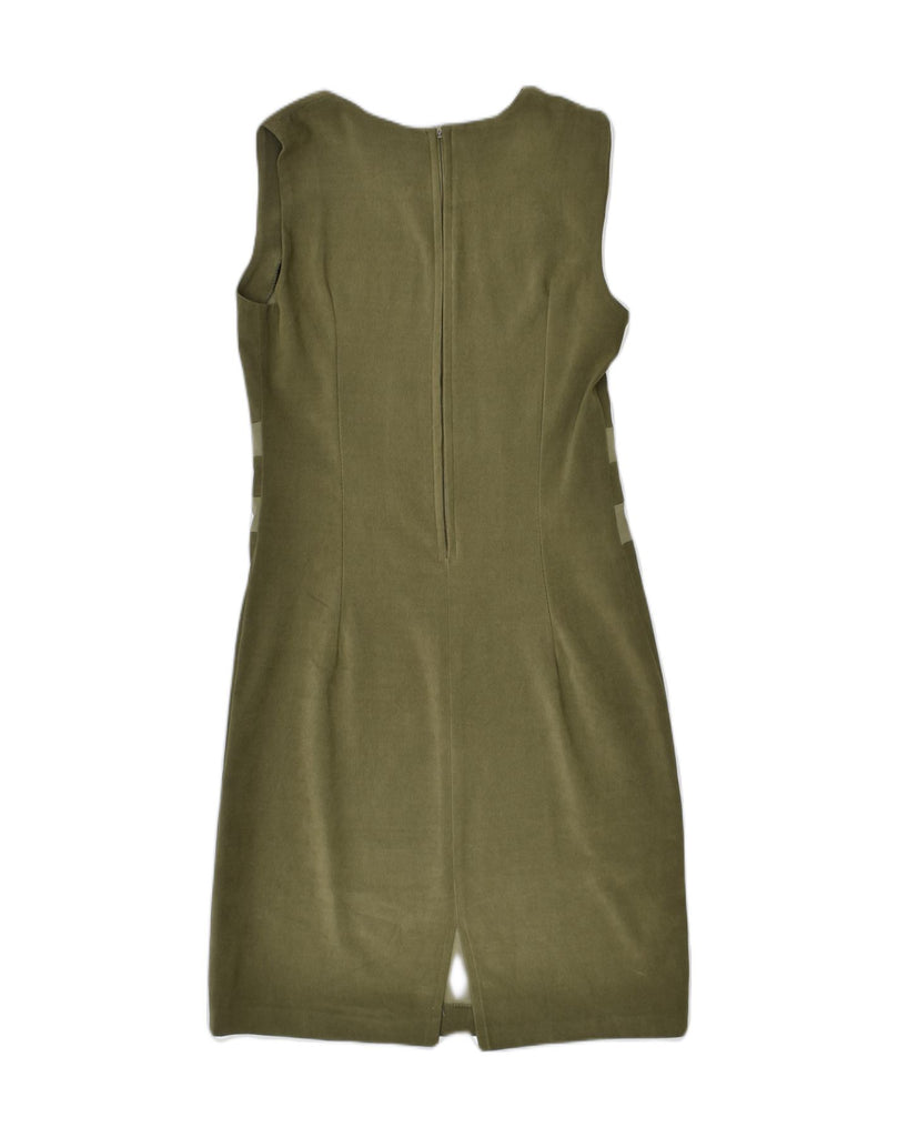 VINTAGE Womens Sheath Dress IT 40 Small Khaki Elastane | Vintage Vintage | Thrift | Second-Hand Vintage | Used Clothing | Messina Hembry 