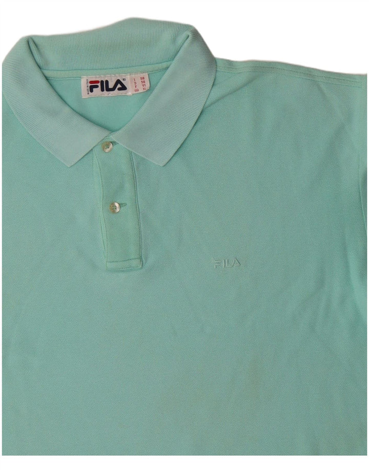 FILA Mens Polo Shirt IT 56 XL Blue Cotton