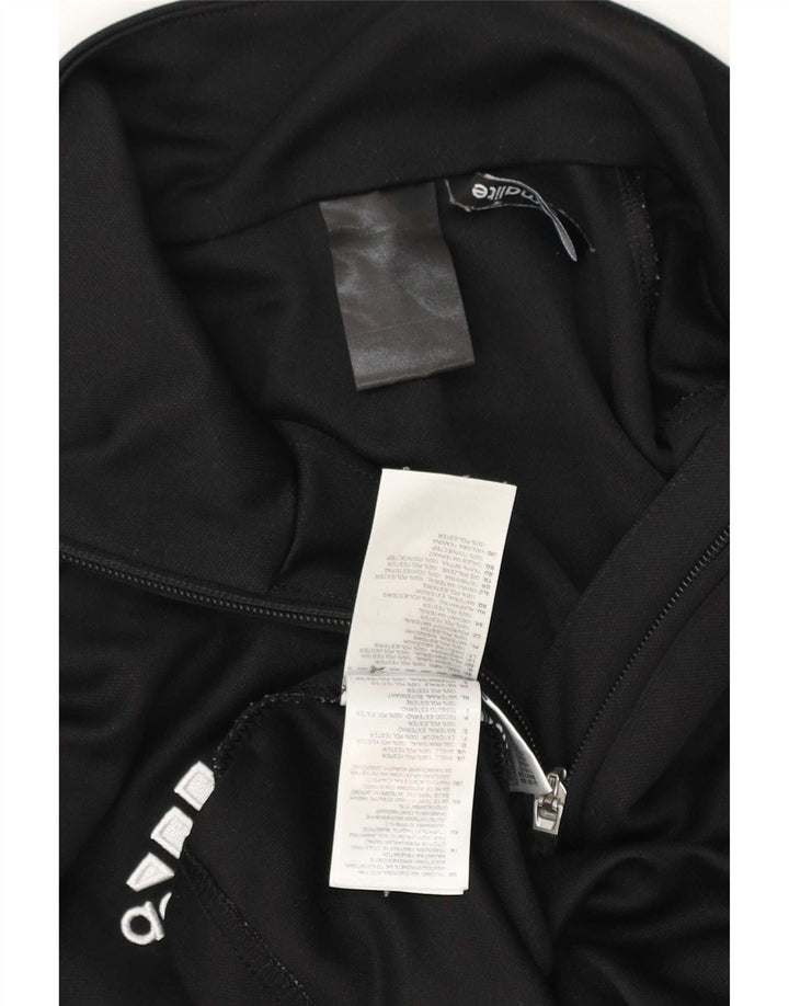 Adidas Mens Climalite Zip Neck Pullover Tracksuit Top Large Black Polyester