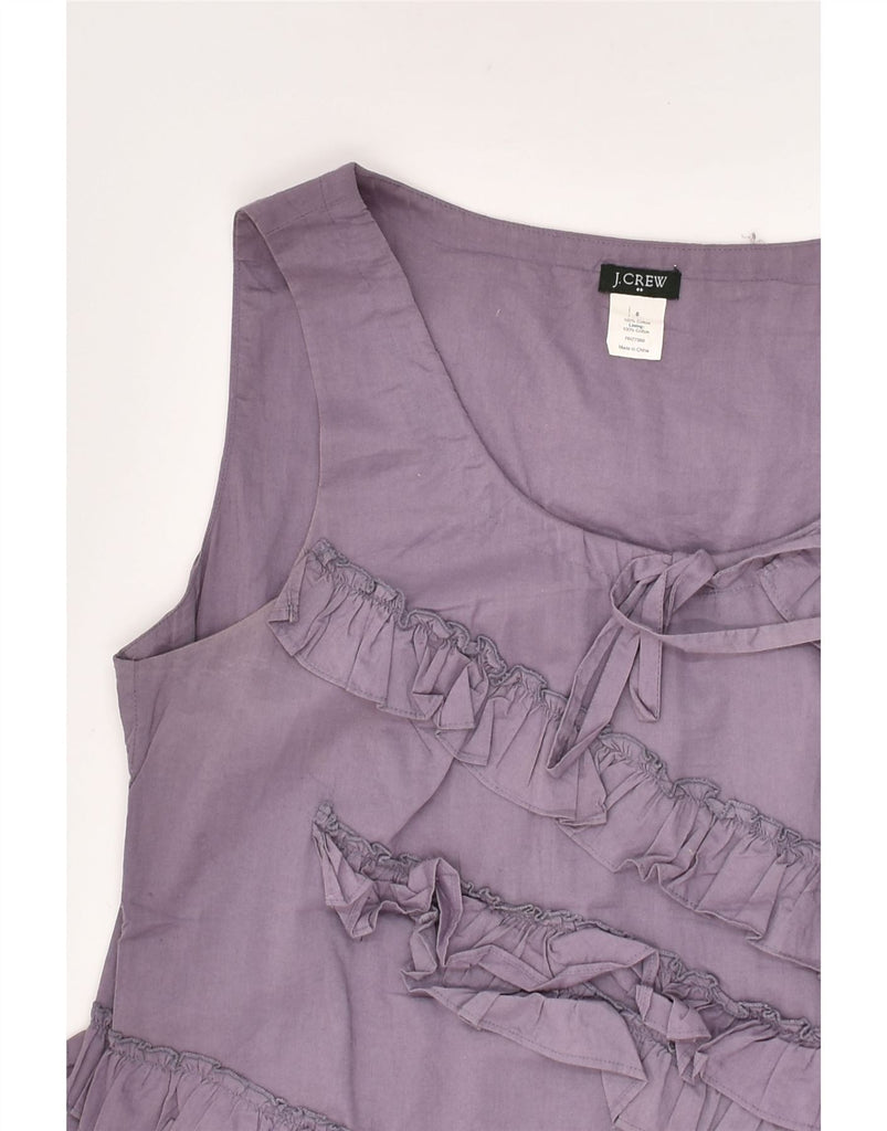 J. CREW Womens Sleeveless Tiered Dress US 8 Medium Purple Cotton | Vintage J. Crew | Thrift | Second-Hand J. Crew | Used Clothing | Messina Hembry 