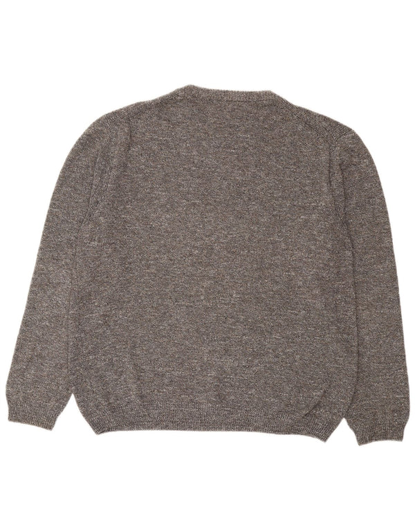 Paul Smith Mens Crew Neck Jumper Sweater XL Grey Flecked Cotton