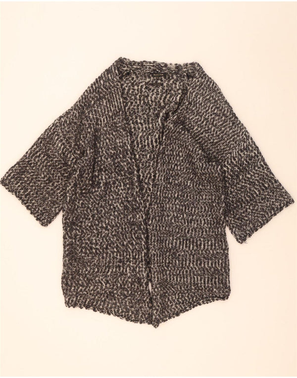 Massimo Dutti Womens Oversized 3/4 Sleeve Cardigan Sweater UK 10 Small Grey