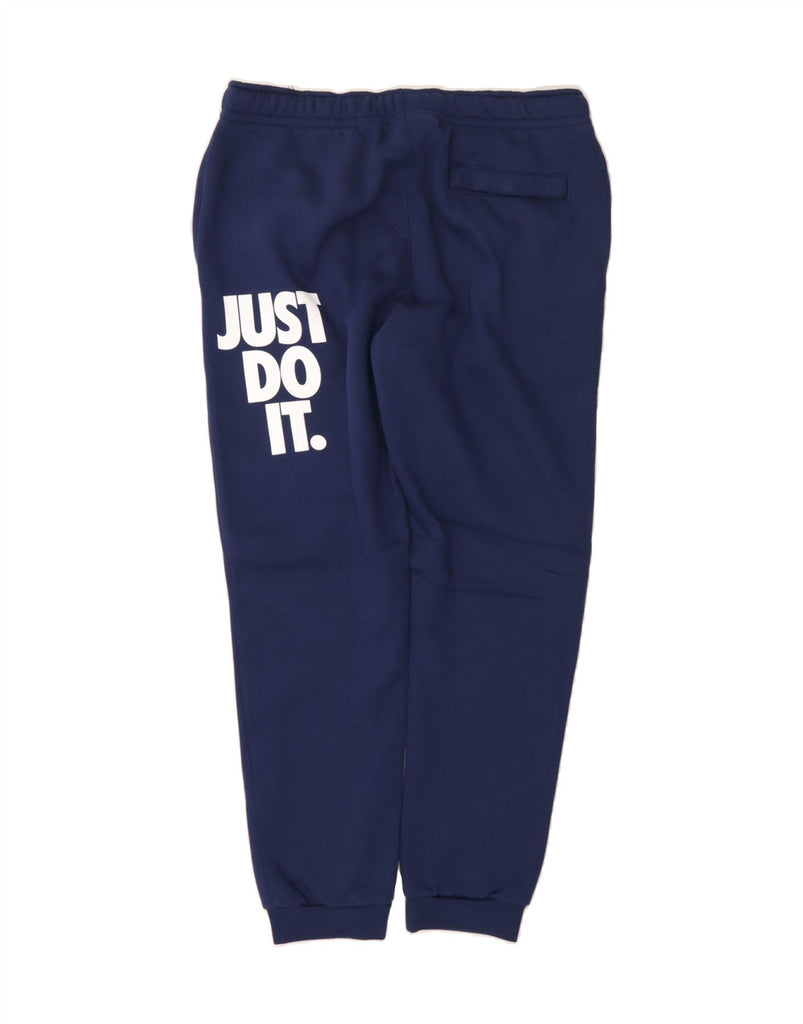 NIKE Mens Graphic Tracksuit Trousers Joggers Medium  Navy Blue Cotton Vintage Nike and Second-Hand Nike from Messina Hembry 