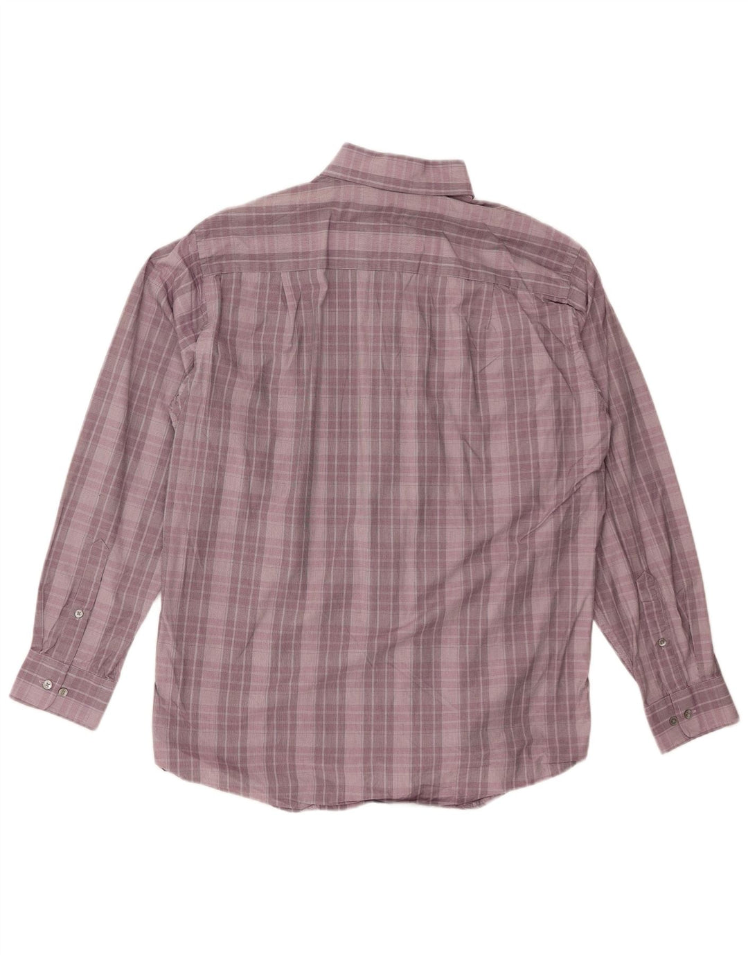 CALVIN KLEIN Mens Regular Fit Shirt Size 16 Large Purple Check Cotton