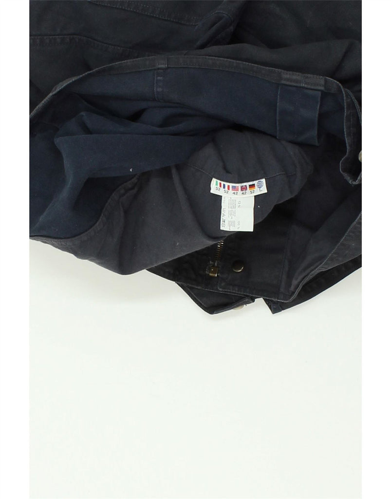 OUTRAGE Mens Bomber Jacket UK 42 XL Navy Blue Cotton Vintage Outrage and Second-Hand Outrage from Messina Hembry 