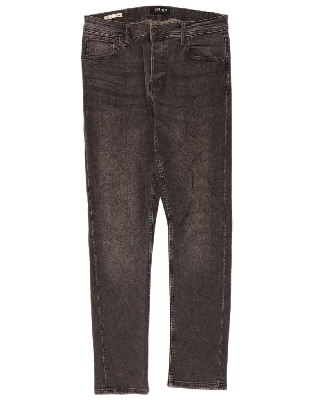 Jack & Jones Mens GLENN Slim Jeans W32 L32 Grey Cotton