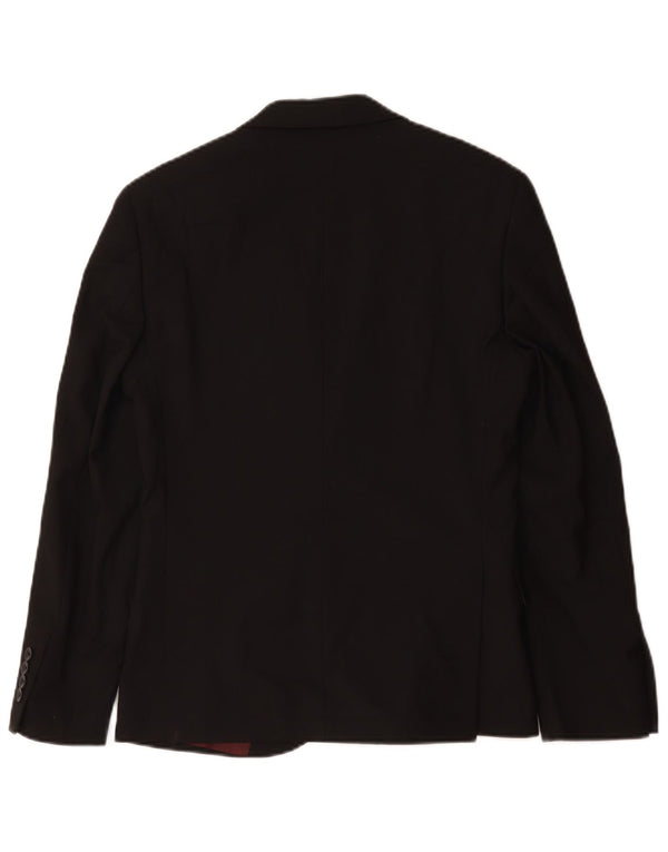 Marks & Spencer Mens 2 Button Skinny Fit Blazer Jacket UK 34 XS Black