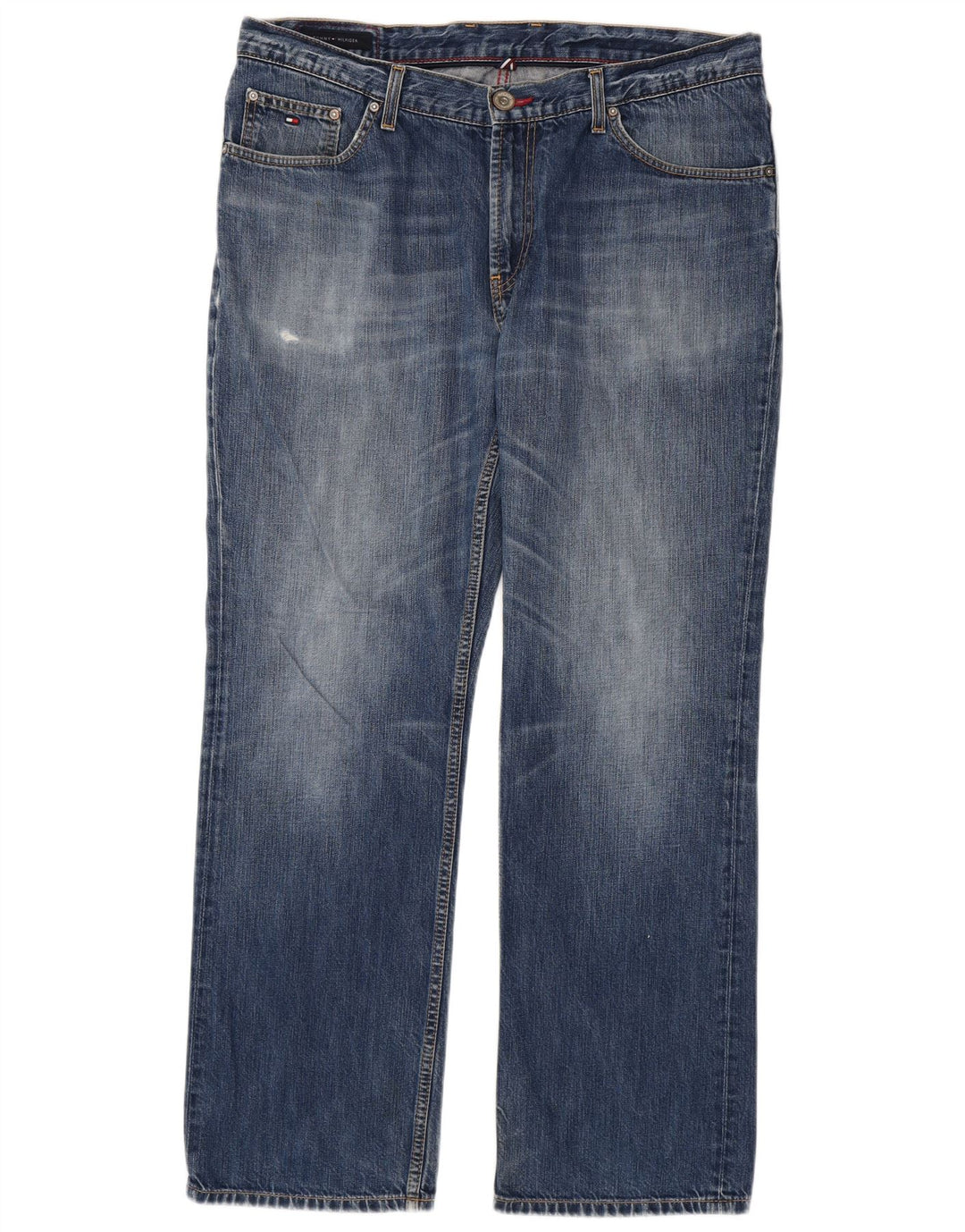 Tommy Hilfiger Mens Straight Jeans W38 L32 Blue Cotton
