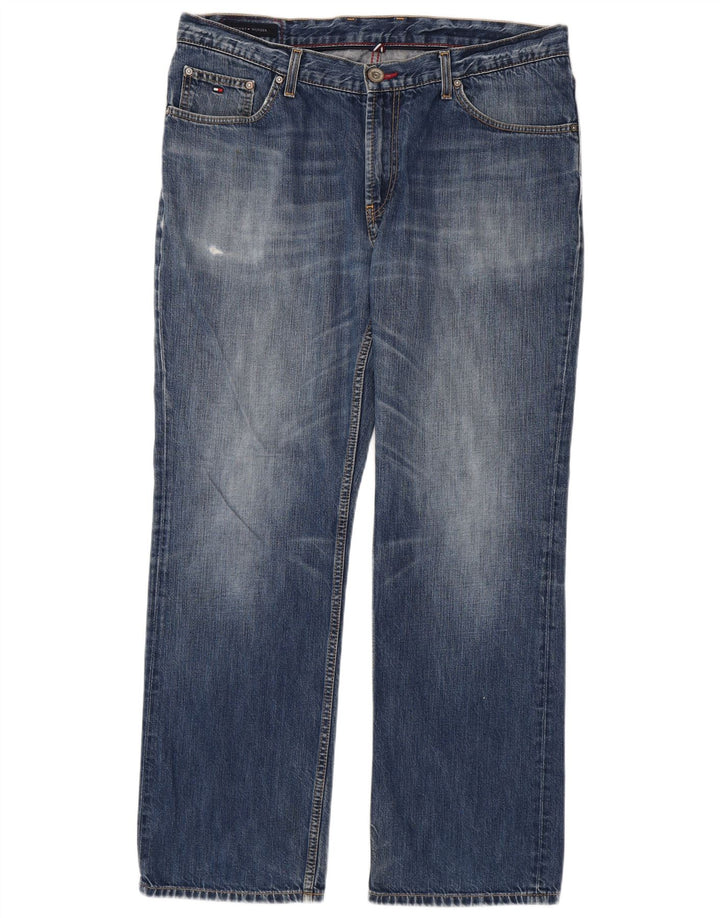 Tommy Hilfiger Mens Straight Jeans W38 L32 Blue Cotton