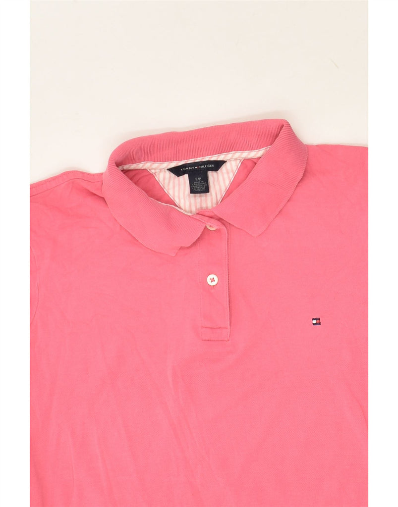 TOMMY HILFIGER Womens Polo Shirt UK 10 Small Pink Cotton | Vintage Tommy Hilfiger | Thrift | Second-Hand Tommy Hilfiger | Used Clothing | Messina Hembry 