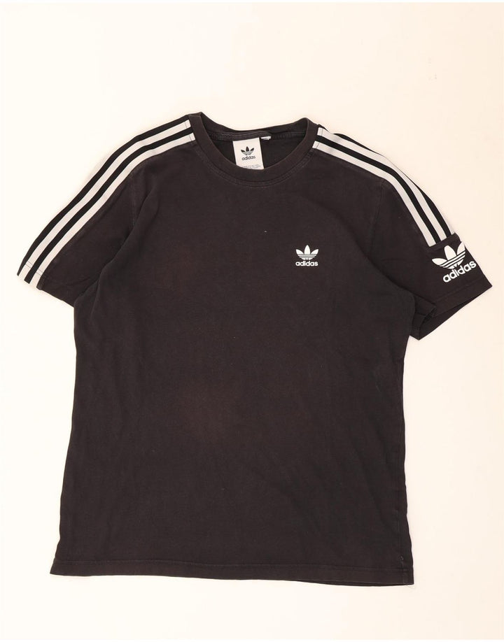 Adidas Mens T-Shirt Top Medium Black Cotton