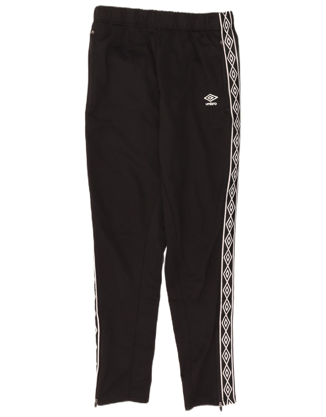 Umbro Mens Graphic Tracksuit Trousers Large Black Polyester