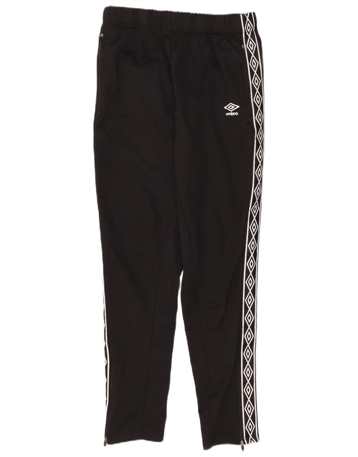 Umbro Mens Graphic Tracksuit Trousers Large Black Polyester