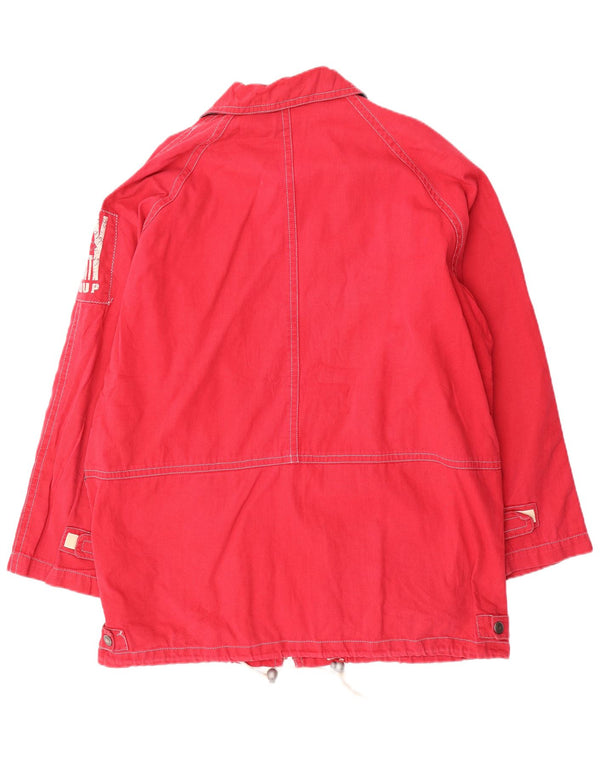 Brugi Mens Graphic Utility Jacket IT 52 XL Red Cotton