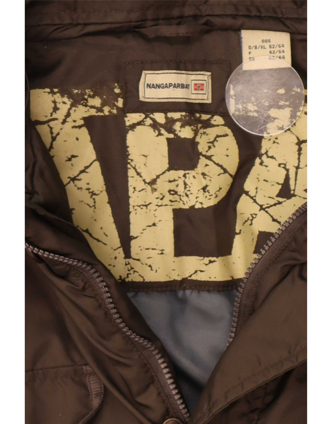 Nangaparbat Mens Padded Utility Jacket UK 42/44 XL Brown Polyamide