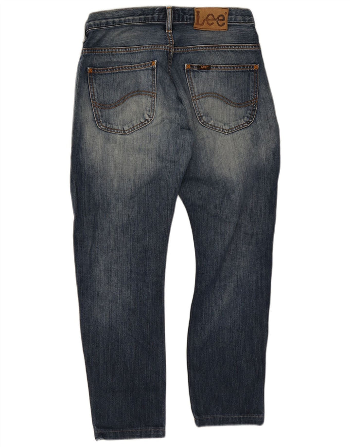 Lee Mens Knox Cropped Jeans W28 L25 Navy Blue Cotton