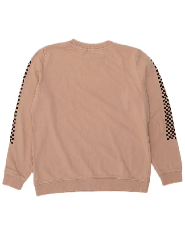 Vans Womens Graphic Oversized Sweatshirt Jumper UK 10 Small Pink