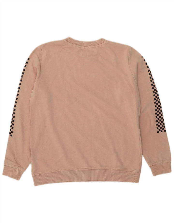 Vans Womens Graphic Oversized Sweatshirt Jumper UK 10 Small Pink