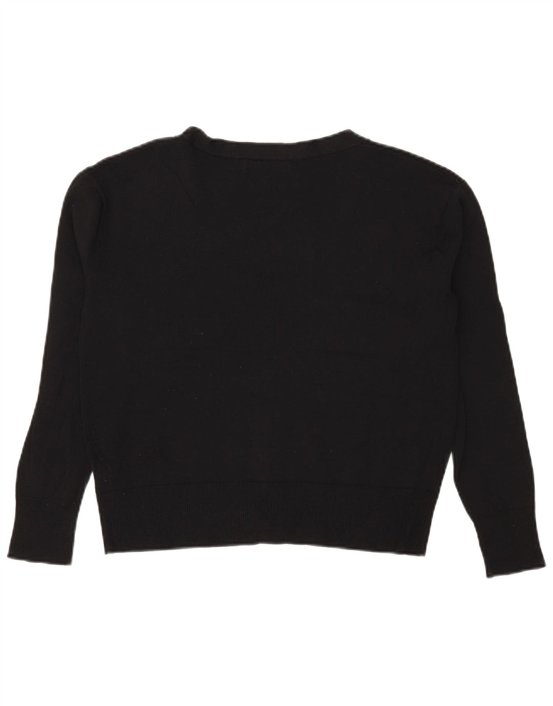 Marks & Spencer Womens Crop Oversized Cardigan Sweater UK 8 Small Black