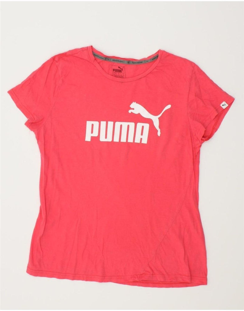 PUMA Womens Graphic T-Shirt Top UK 16 Large  Pink | Vintage Puma | Thrift | Second-Hand Puma | Used Clothing | Messina Hembry 