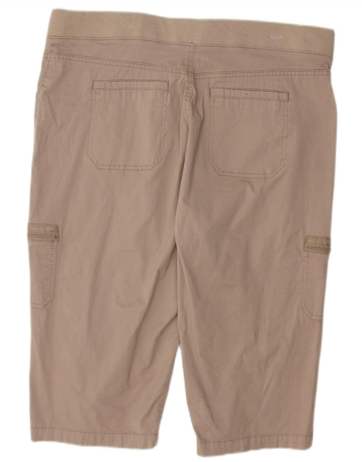 LEE Womens Relaxed Fit Cargo Bermuda Shorts US 18 2XL W38  Brown Cotton