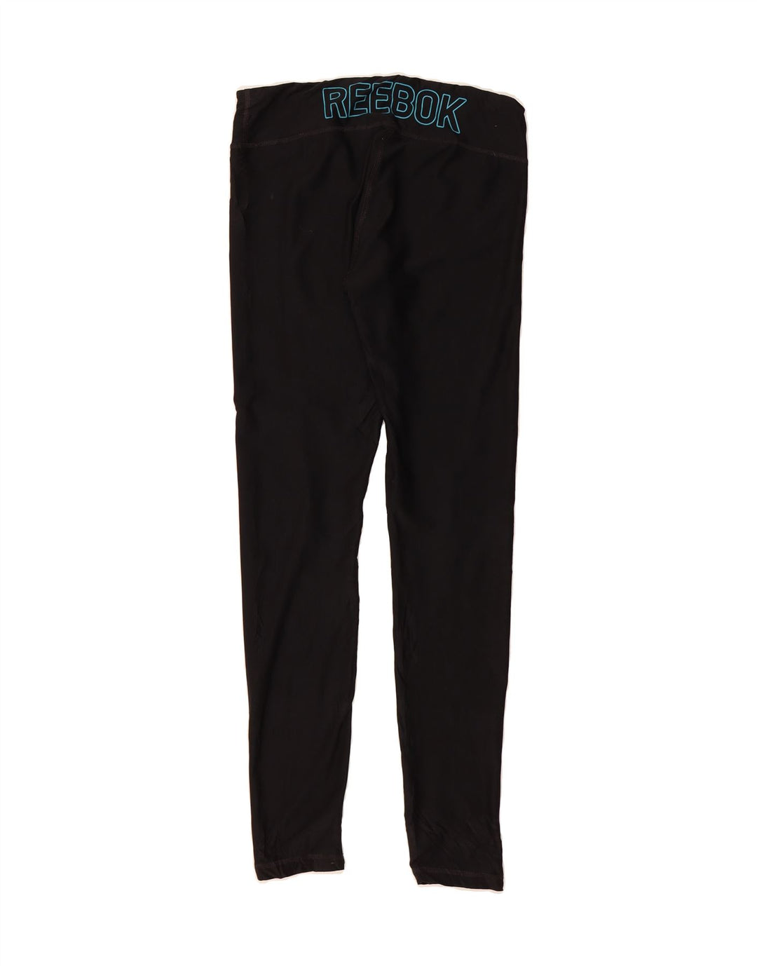 REEBOK Womens Graphic Leggings UK 14 Medium  Black Vintage Reebok and Second-Hand Reebok from Messina Hembry 