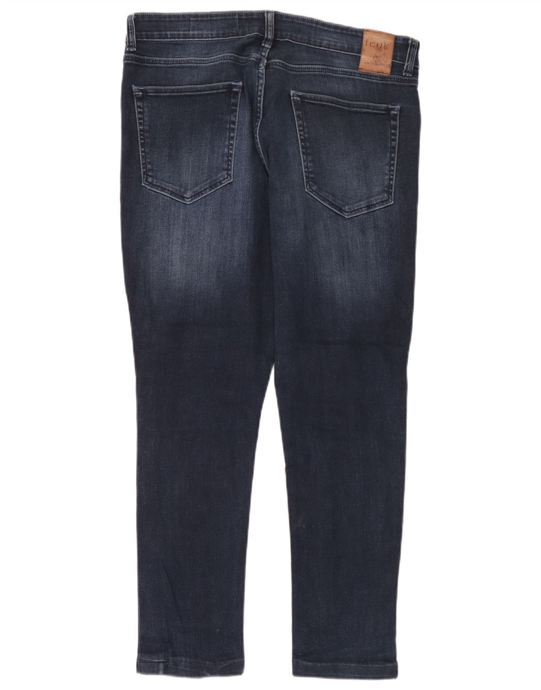 French Connection Mens Distressed Slim Jeans W36 L28 Navy Blue Cotton
