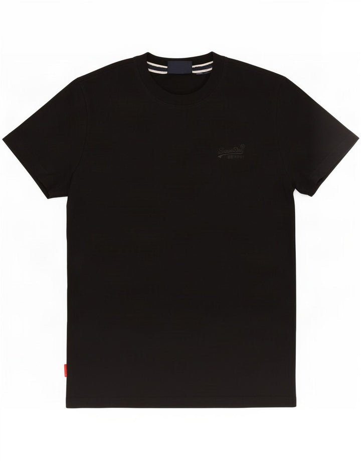 Superdry Mens T-Shirt Top Medium Black Cotton