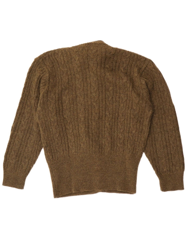 Weekend Womens Double Breasted Cardigan Sweater UK 14 Medium Khaki
