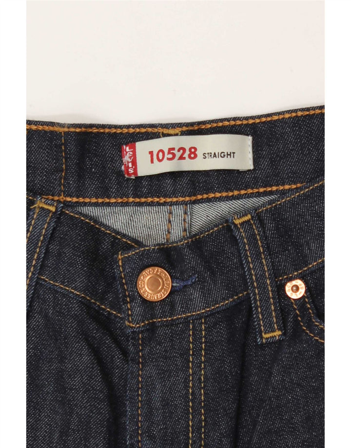 Levi's Womens 528 Straight Jeans W27 L30 Navy Blue Cotton