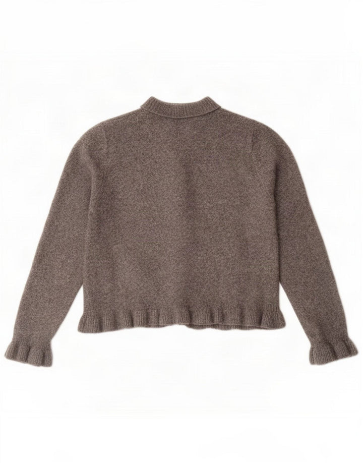 Zara Womens Cardigan Sweater UK 14 Medium Grey Polyester